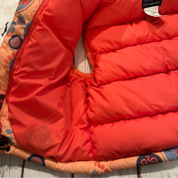 Patagonia orange floral vest play for stains XXS 4t - Picture 6 of 8